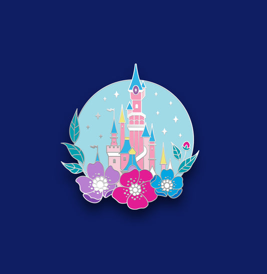 Spring Flowers Castle Pin